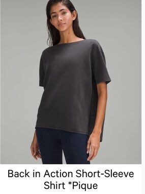 lululemon athletica Back in Action Short-Sleeve Tee - Charcoal Gray